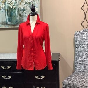 Worthington Vibrant Red Button Down Shirt